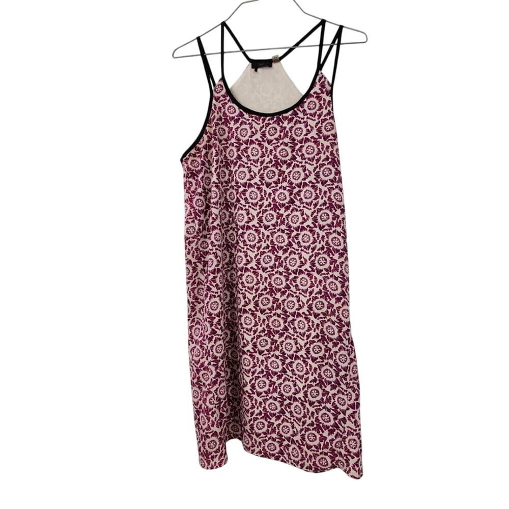 DEX Purple and White Floral Spaghetti Strap Dress Womens Size Small S